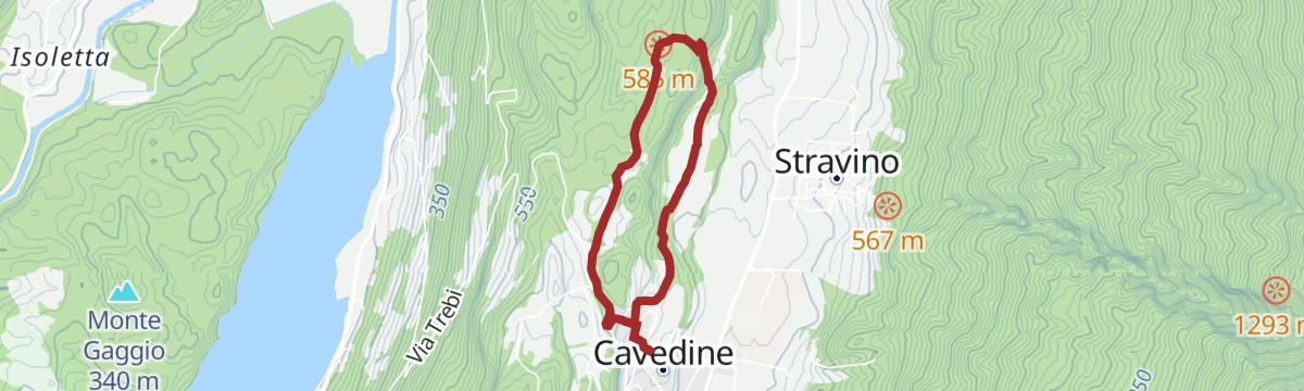 Route map: Cavedine Archaeological Trail